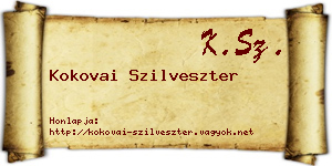 Kokovai Szilveszter névjegykártya